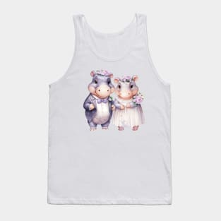 Hippopotamus Couple Gets Married Tank Top